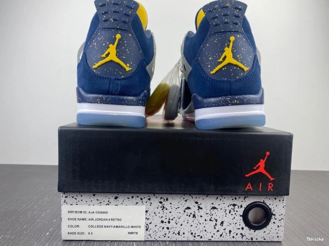 Rep TBK Jordan AJ4-1036660 Michigan 4 (PE) Retro Air 0720